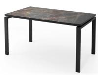 Стол Ареа,1400(+400)*800, металл Черный+пластик (Черный Тунис) B2