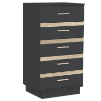 Анона 3 Комод высокий Антрацит/Дуб Сонома