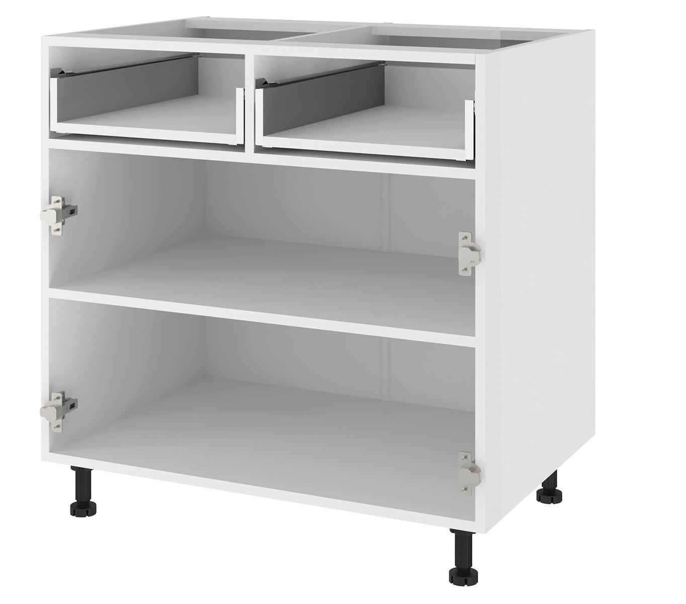 Тумба с 2-мя ящ. 82*80 Белый  ТЯ2/2-80Ц  