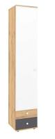 Шкаф для белья ЛОЙС 83 Дуб Золотистый/Белый/Графит