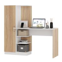 Стол компьютерный "Бейсик" Дуб сонома/Белый