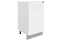 БАРИСТА Шкаф рабочий L450 (1 дв.гл )(левый) (белый/милк матовый) 