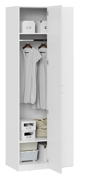 Стелла Шкаф угловой Белый холст/Белый жемчуг