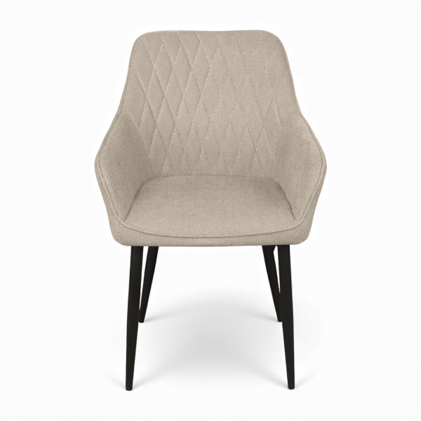 Стул JZC-2574 металл черный, ткань 355А- 4 Коричневый