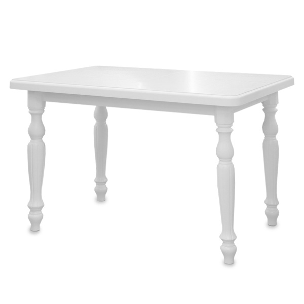 Стол СКР 120+35*80*75 прямоугол.(квадрат)/белая эмаль /опора №1