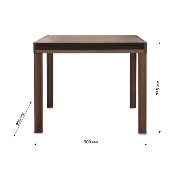 Стол  THE-6911 Merlot Beech (MB), 900+900*900*755