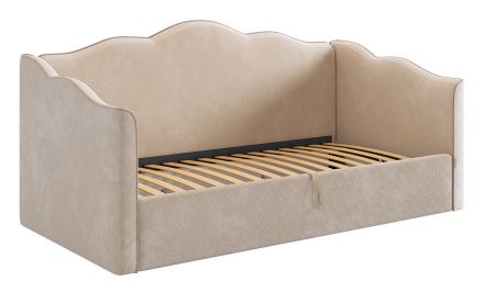 Кровать с подъемным механизмом Лея (Софа) 90х200 (крем(велюр)латте(велюр)