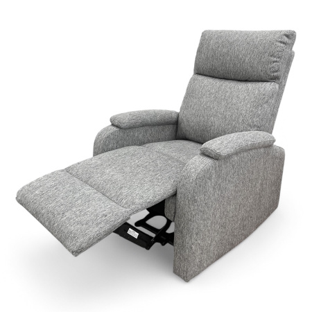 Кресло-реклайнер  YF-S 8025  ткань  белый лен, механич. реклайнер, ручн. управление