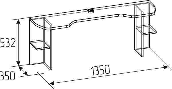 Aurelio 85 Надстройка Белый-Блеквуд Сатиновый/Глазово