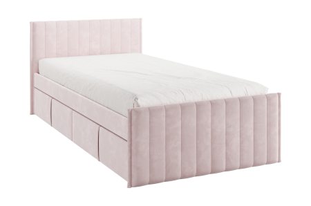 Кровать с ящиками Твикс 90х200 см (нежно-розовый (велюр))