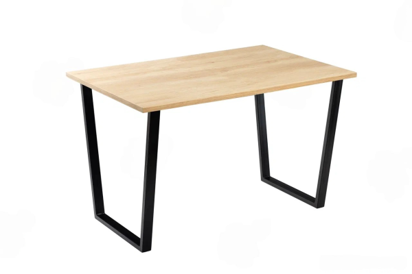 Стол АТЛАНТ 06 1200*800, ЛДСП EGGER: Дуб небраска/опора ТИТАН металл (Черный матовый)