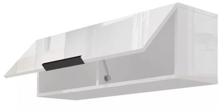 Полка навесная Слайд Белый глянец