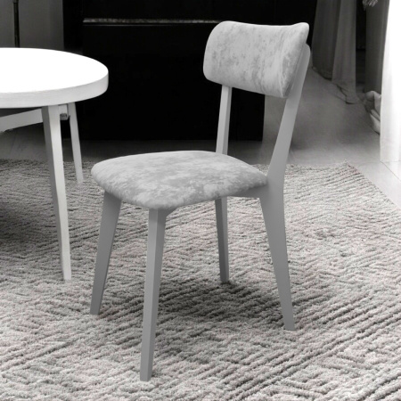 Стул Дельта дымчатая эмаль, ткань Катания 18 св.грифельный