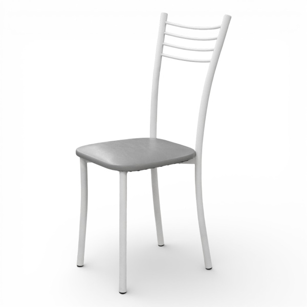 Стул Квинтет Стандарт (белый, к/з Серый 700)