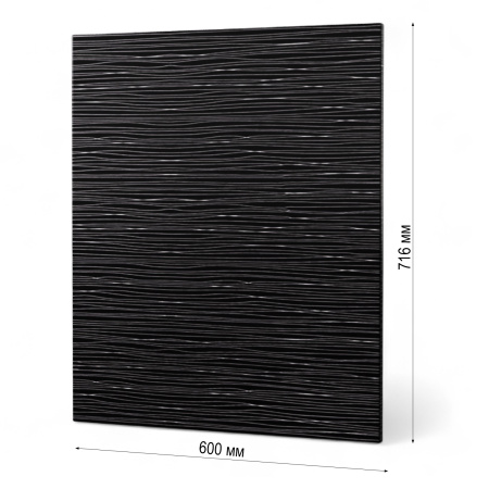 Фасад  ЧЕРНЫЙ СТРАЙП 600 для посудомоечной машины 