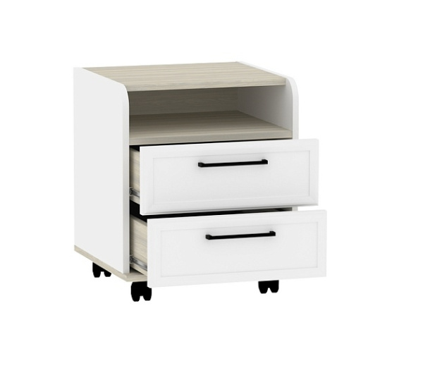 Aurelio 94 Тумба прикроватная Белый-Блеквуд Сатиновый