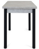 Стол Милан-2 EVO 120х80 (+30+30) Светлый цемент+нога №4 Черный