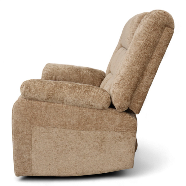 Кресло-реклайнер YF-S 8061, ткань шенил В1130-4, ручн. управление, подв. и вращ.