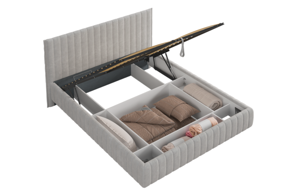 Кровать Твикс с подъемным механизмом  160х200 см (галька (велюр))