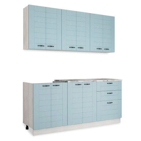 Кухонный гарнитур СОНЕТ  1,8  м  Сосна ЛОФТ / Дуб БИРЮЗА