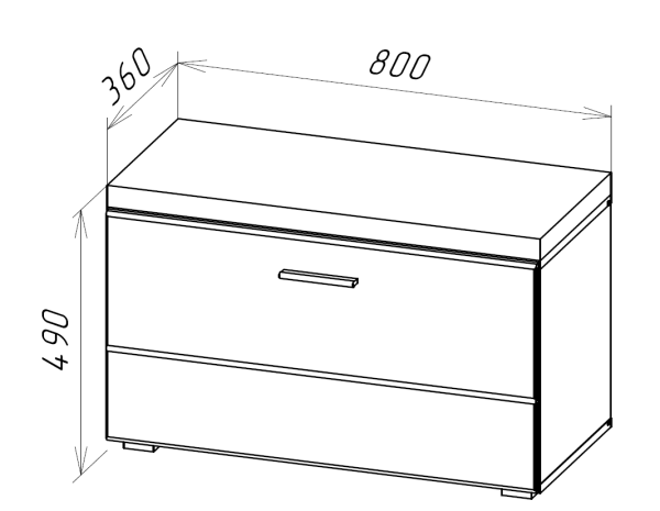 GLOSS тумба для обуви