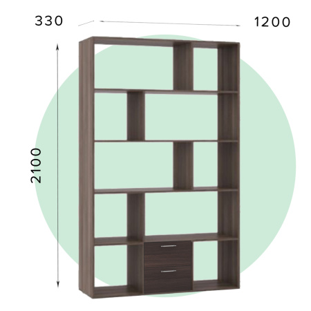 Стеллаж С-1 Дуб крафт Серый