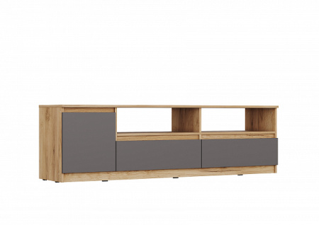 Тумба под ТВ-18 Сити ,Серый графит/Дуб крафт золотой