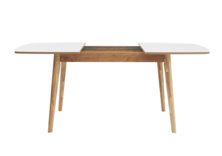 Стол Солярис-2 В 1250(550)840  OptiWhite/морилка