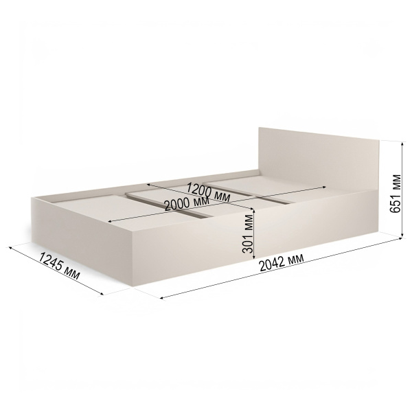 Кровать 120х200 Лофт кашемир
