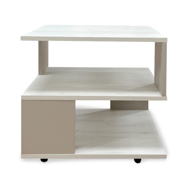 Стол журнальный СЖ-18 Ультра Глиняный серый/Дуб крафт белый