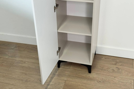 Шкаф однодверный Рич кашемир/фрапучино матовый/черный