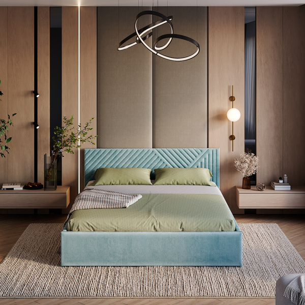 Кровать Эмилия 160х200 Шарли бриз