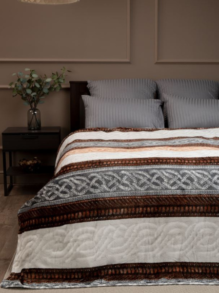 Плед Texrepublic фланель печатн скрутка 180*200 64177