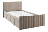 Кровать с ящиками Твикс 90х200 см (латте(велюр))